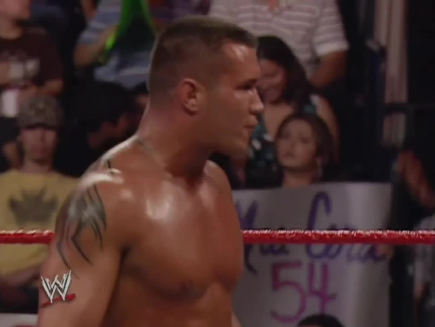 In his WWE debut match, Cody Rhodes almost beat Randy Orton with a hot near fall off of a missile dropkick as the women in the crowd went absolutely nuts for both of them. 