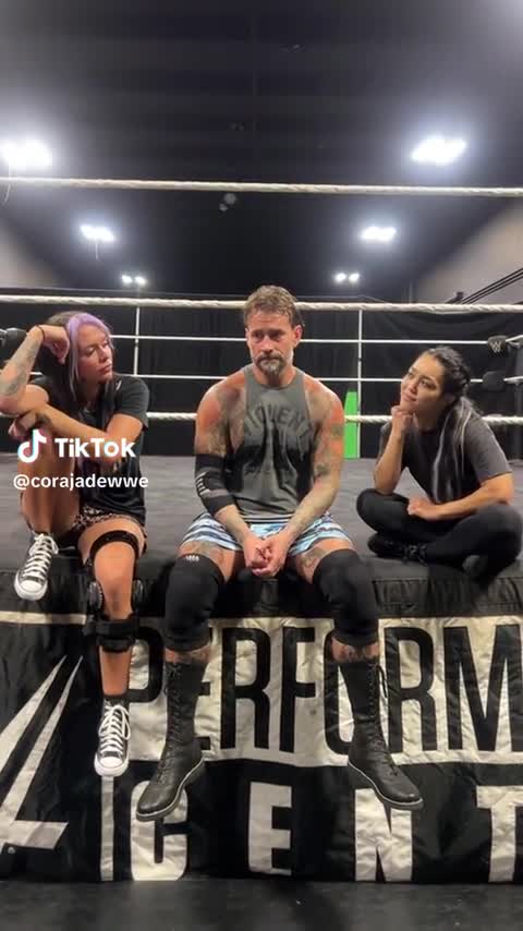 Cora Jade on TikTok with CM Punk and Roxanne: When your dad has been wrestling longer than youve been alive 